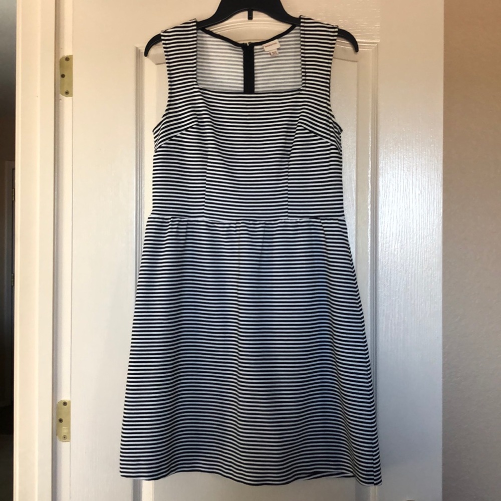 Merona black and white striped dress